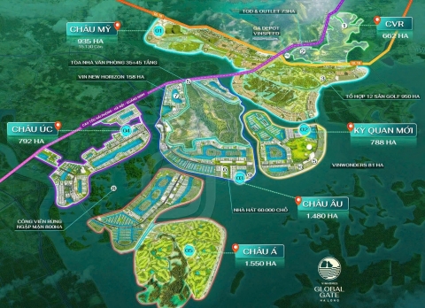 Sản phẩm và phân Khu Vinhomes Global Gate Hạ Long -Vinhomes Hạ long xanh