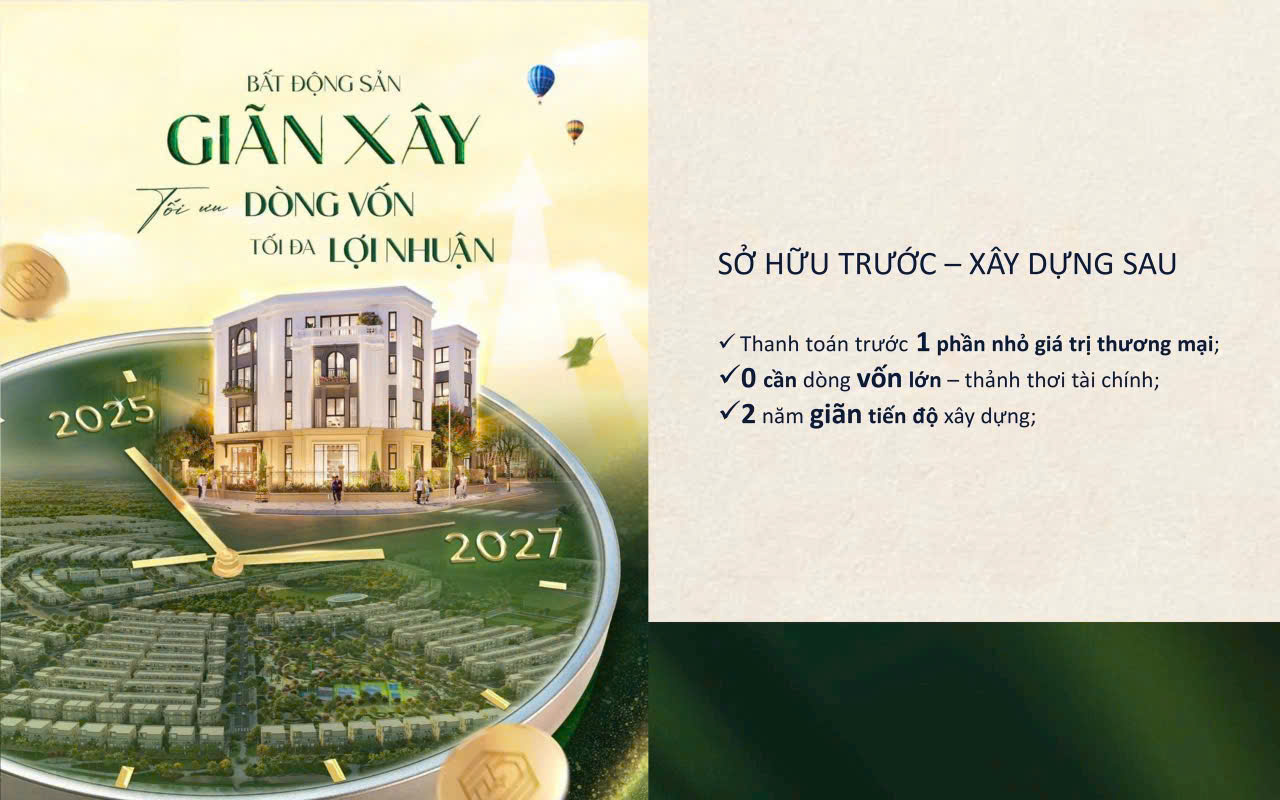 Bất động sản giãn xây-Xu thế đón đầu sự phát triển mới xuất hiện tại Vinhomes Golden City 
